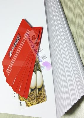 A4 ขนาด 0.15 มิลลิเมตร การพิมพ์แบบ Inkjet พับพีวีซี แผ่นกระดาษ ธนาคารสีขาว วัสดุการผลิตบัตร