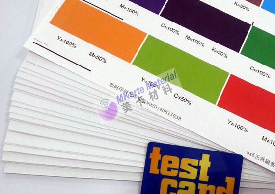 1.45±0.05g/Cm3 ความหนาแน่น HP Indigo การพิมพ์ดิจิตอลด้านเดียว PVC Sheet สําหรับการแก้ไขการ์ดพลาสติก