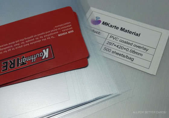 Vicat 5kg 72±2 C PVC Transparent Card ราคาถูกและทนทานด้วยอัตราการหดตัวด้วยการทําความร้อน ≤ 10% การผลิตบัตรธนาคาร
