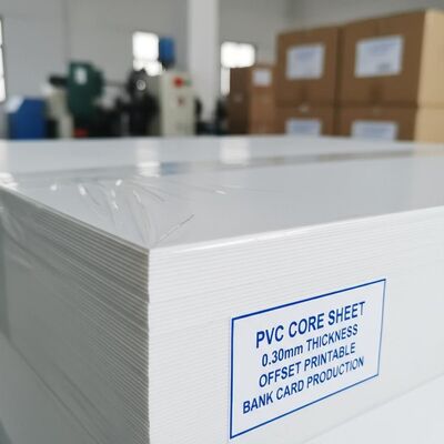 0.30mm ความหนา Offset พิมพ์แผ่นพื้น PVC สําหรับการผลิตบัตรธนาคาร