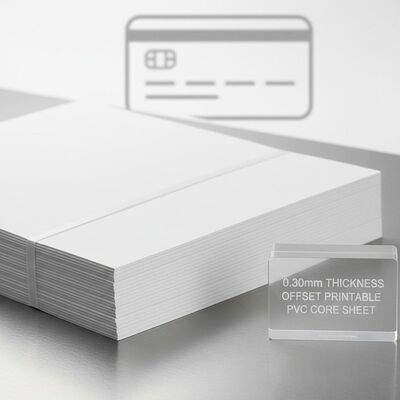 0.30mm ความหนา Offset พิมพ์แผ่นพื้น PVC สําหรับการผลิตบัตรธนาคาร
