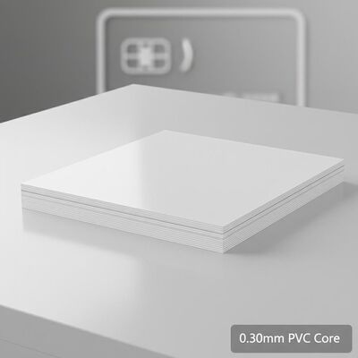 0.30mm ความหนา Offset พิมพ์แผ่นพื้น PVC สําหรับการผลิตบัตรธนาคาร