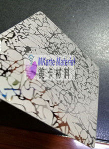 แผ่นพื้นผิวหรือลวดลายแผ่นเหล็กเคลือบบัตรสำหรับการเคลือบบัตร