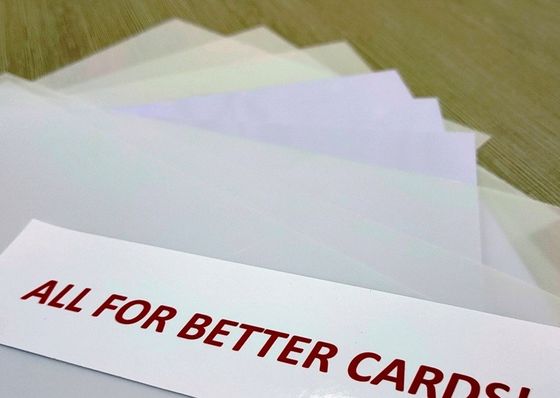 A + B + A แผ่นเคลือบปลอดสารขาว Dragon Card สำหรับโซลูชันบัตรพลาสติกแบบประหยัด