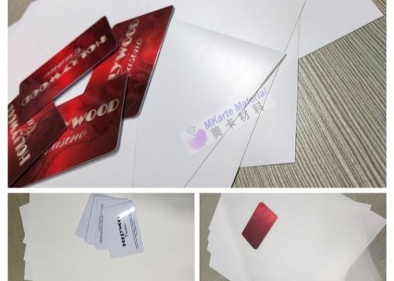 แผ่นแกนพลาสติก PET ฮาร์ดสีขาวบางสำหรับผลิตตัวการ์ด PETG