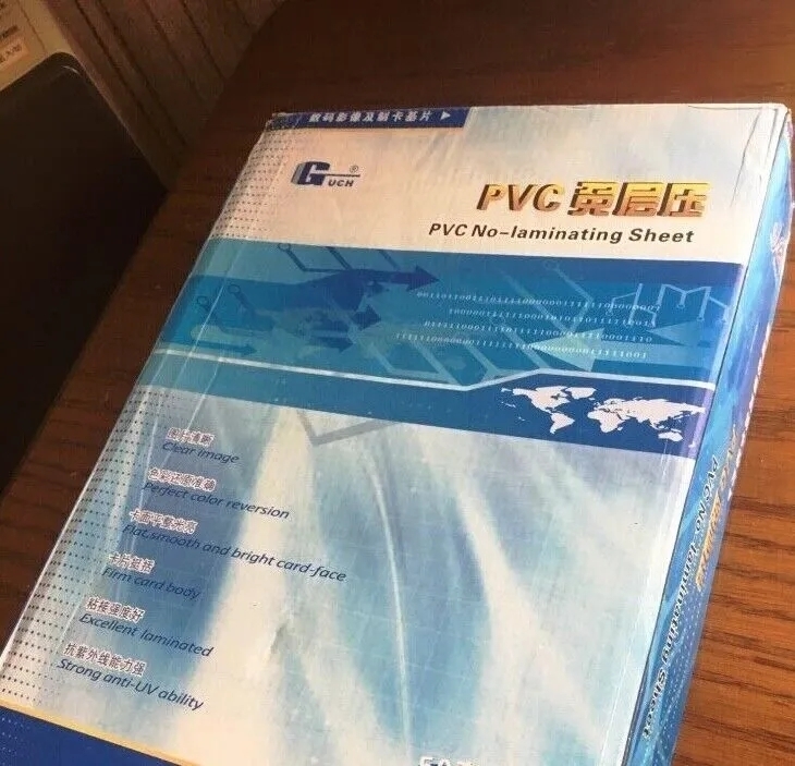 กระดาษ PVC กระดาษพิมพ์แบบ Inkjet ที่ทนทาน ไม่ละเมิน สําหรับเลเซอร์ และโครงการพิมพ์แบบ Inkjet สําหรับบัตรประชาชนพลาสติก