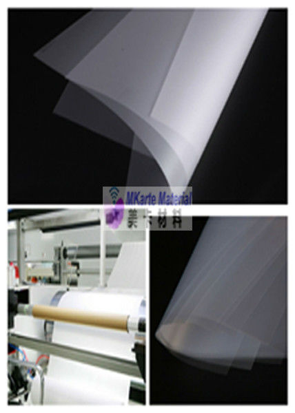 แผ่นฟิล์มพลาสติกเคลือบด้วยพลาสติก PETG แรงกระแทกสูงสำหรับการทำบัตรวัสดุ PETG
